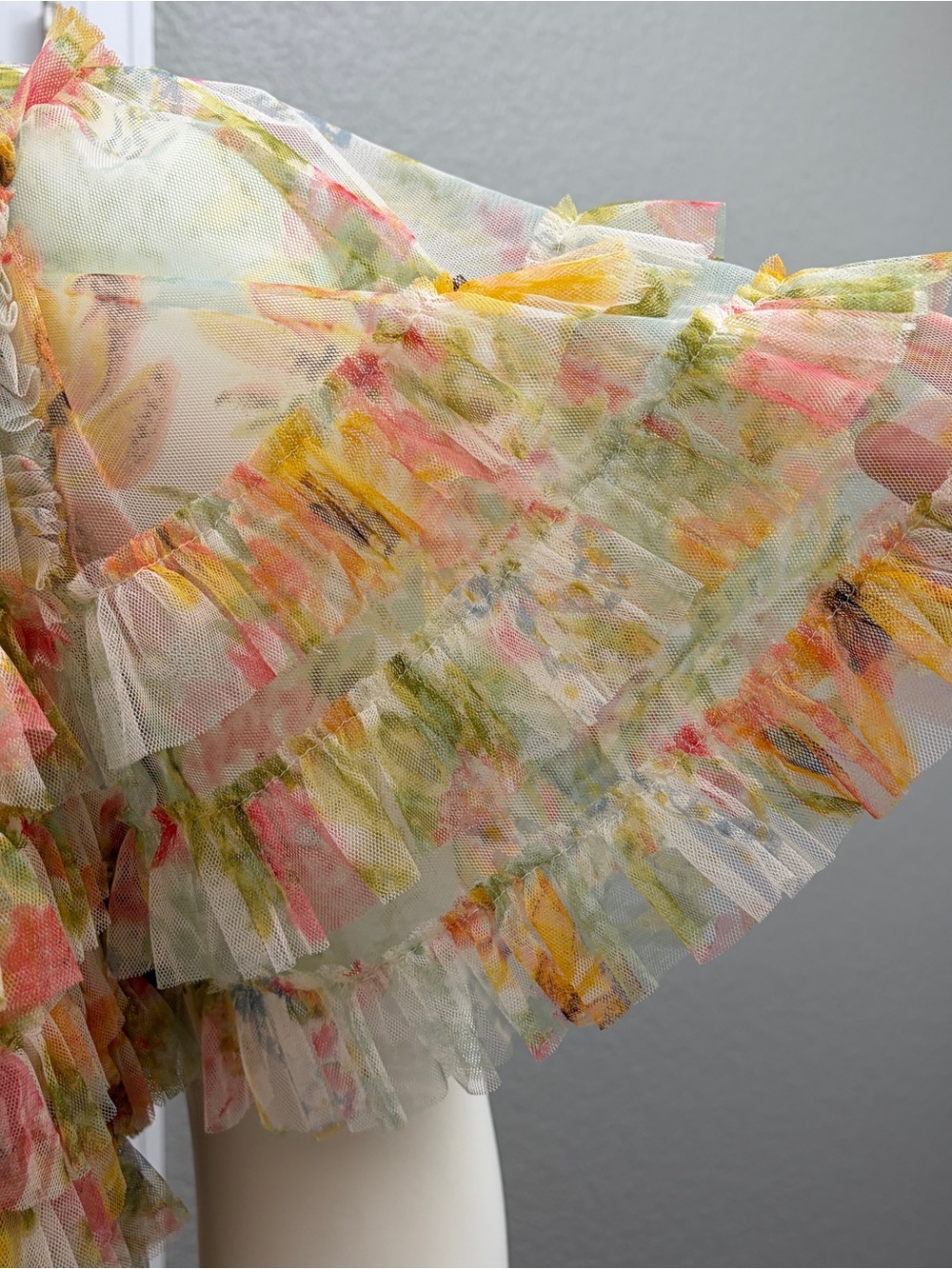 Needle & Thread Pastel Floral Tiered Ruffle Maxi Dress - Size 14 - Picture 5 of 13